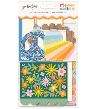 American Crafts Jen Hadfield - Collezione  Flower Child Stationery (17pcs)