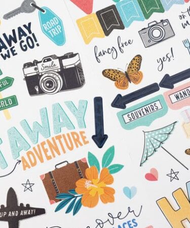 Alternative view of American Crafts Vicki Boutin - Collezione  Where To Next 6x12 Inch Stickers (82pcs)