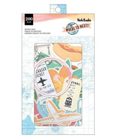American Crafts Vicki Boutin - Collezione  Where To Next Paperie Pack (200pcs)