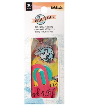 American Crafts -Vicki Boutin - Collezione Where To Next -  Die-Cut Paper Clips 30/Pkg