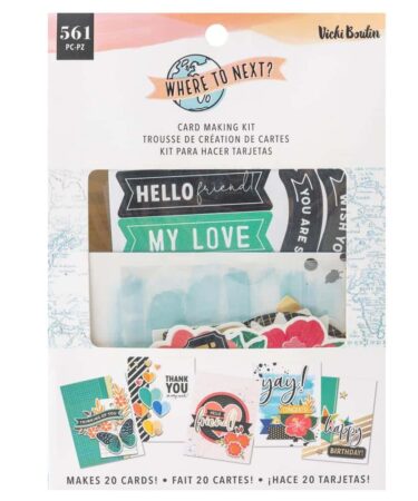 American Crafts -Vicki Boutin - Collezione Where To Next Card Kit - Makes 20 Cards