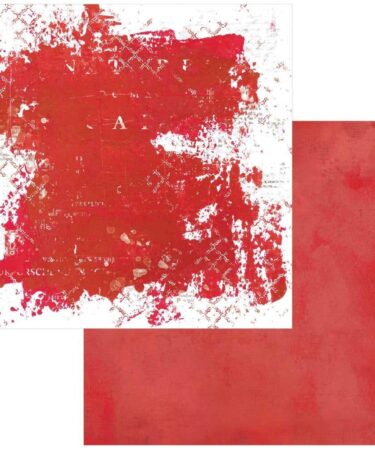 49 and Market - Collezione Spectrum Gardenia - Double-Sided Cardstock 12"X12" - Solid- Red