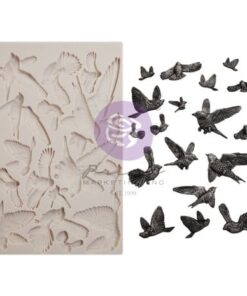 Finnabair Decor Moulds 5"X8" - Flocking Birds Moulds