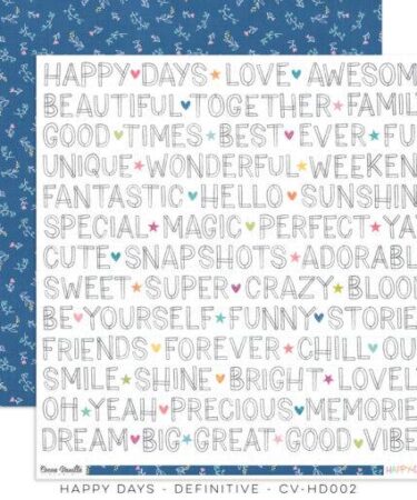 COCOA VANILLA - Collezione Happy Days -  carta patterned 12x12 -DEFINITIVE PAPER