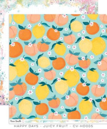 COCOA VANILLA - Collezione Happy Days -  carta patterned 12x12 -JUICY FRUIT PAPER