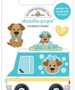 Doodlebug - Collezione Pretty Kitty - DOODLE-POPS -Wash Wagon