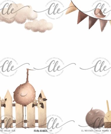 IL NEGOZIO DELLA MAMMA DI CLE - LE CARTE DELLA CLE - COLLEZIONE FLUFFY BUBBLES  - CARTA PATTERNED 3