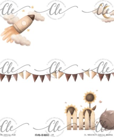 IL NEGOZIO DELLA MAMMA DI CLE - LE CARTE DELLA CLE - COLLEZIONE FLUFFY BUBBLES  - CARTA PATTERNED 5