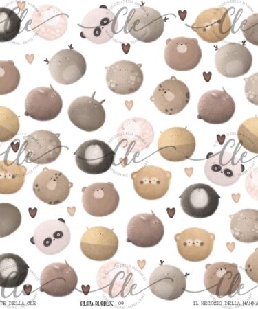 IL NEGOZIO DELLA MAMMA DI CLE - LE CARTE DELLA CLE - COLLEZIONE FLUFFY BUBBLES  - CARTA PATTERNED 9