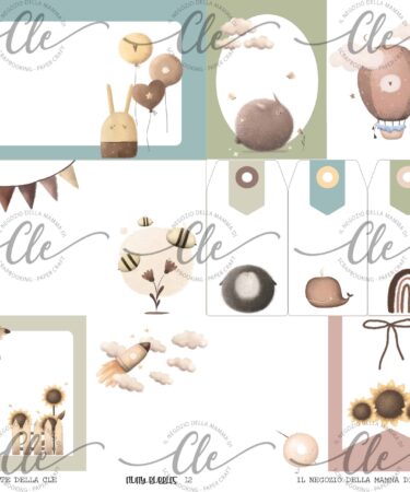 IL NEGOZIO DELLA MAMMA DI CLE - LE CARTE DELLA CLE - COLLEZIONE FLUFFY BUBBLES  - CARTA PATTERNED 12