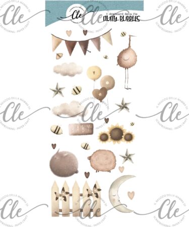 IL NEGOZIO DELLA MAMMA DI CLE - GLI ABBELLIMENTI DELLA CLE - COLLEZIONE FLUFFY BUBBLES - CHIPBOARD