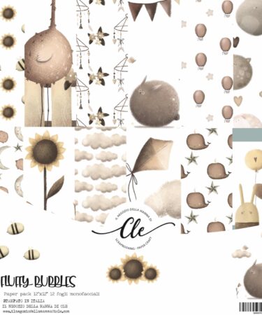 IL NEGOZIO DELLA MAMMA DI CLE - LE CARTE DELLA CLE - COLLEZIONE FLUFFY BUBBLES - PAD 12X12