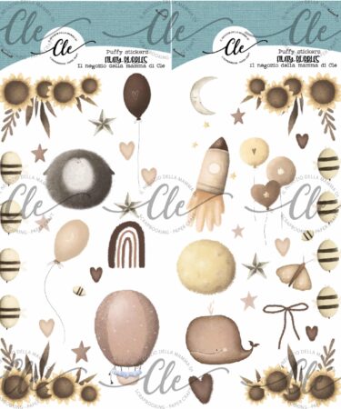 IL NEGOZIO DELLA MAMMA DI CLE - GLI ABBELLIMENTI DELLA CLE - COLLEZIONE FLUFFY BUBBLES - PUFFY STICKERS