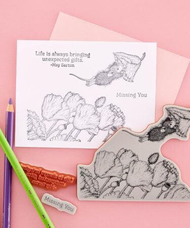 Alternative view of SPELLBINDERS - House Mouse Cling Rubber Stamp Popping By