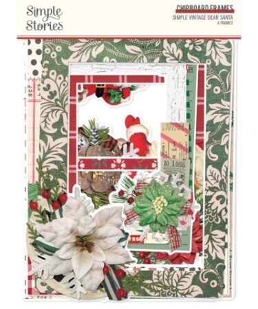 SIMPLE STORIES - COLLEZIONE SIMPLE VINTAGE DEAR SANTA - CHIPBOARD FRAMES