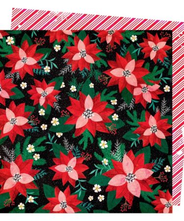 Vicki Boutin Peppermint Kisses Dbl-Sided Cardstock 12"X12 " - Floral Sprig