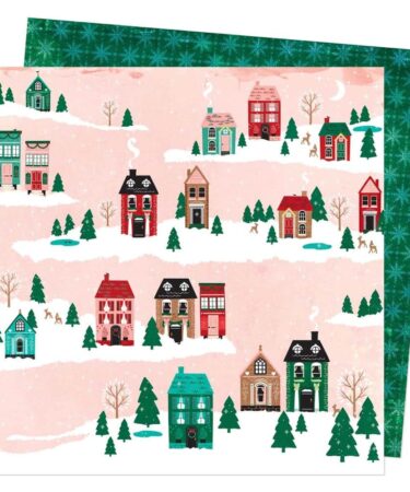 Vicki Boutin Peppermint Kisses Dbl-Sided Cardstock 12"X12 " - Around Town