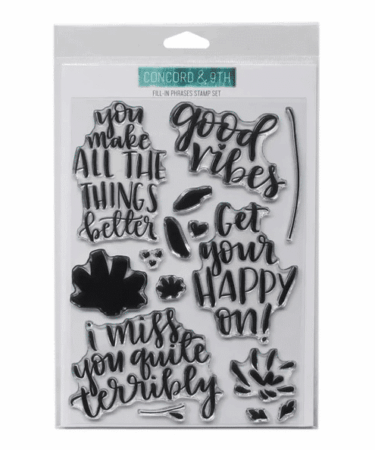 IL NEGOZIO DELLA MAMMA DI CLE – USATI DALLA CLE –Concord & 9th Clear Stamps 6 inch X8 inch Fill-In Phrases