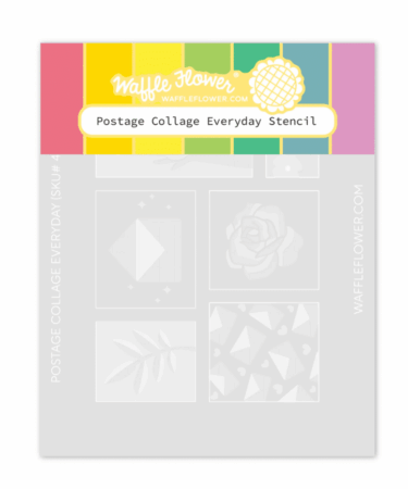 WAFFLE FLOWER - Postage Collage Everyday Stencil