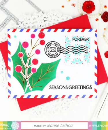 Alternative view of WAFFLE FLOWER - Postage Collage Coloring Stencil