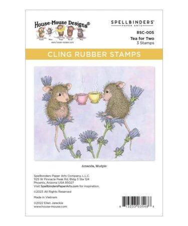 SPELLBINDERS - TEA FOR TWO CLING RUBBER STAMP BY HOUSE-MOUSE DESIGNS®