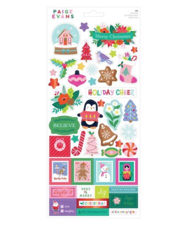 Paige Evans - Collezione  Sugarplum Wishes Stickers 6"X12" Sheet 81/Pkg W/Red Foil