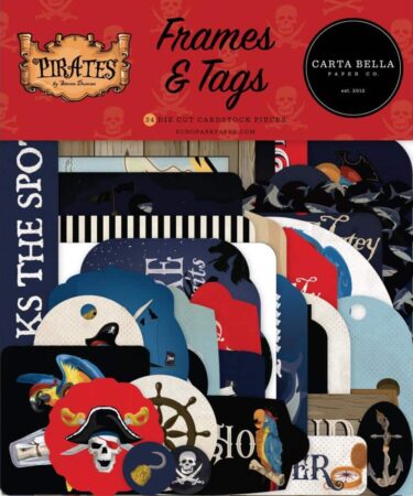 Carta Bella - Collezione Pirates - Ephemera 33/Pkg Frames & Tags, Pirates