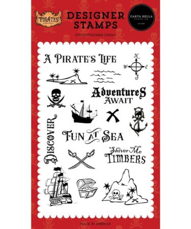 Carta Bella - Collezione Pirates - set di timbri Fun At Sea, Pirates
