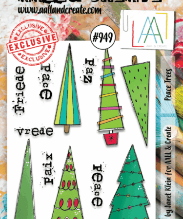 AAL & CREATE - #949 - A6 Stamp Set - Peace Trees