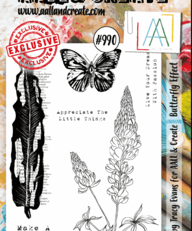 AAL & CREATE - #990 - A6 Stamp Set - Butterfly Effect