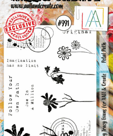 AAL & CREATE - #991 - A6 Stamp Set - Petal Path