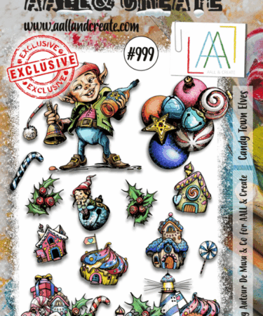 AAL & CREATE - #999 - A5 Stamp Set - Candy Town Elves