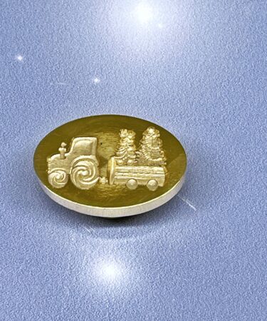 IL NEGOZIO DELLA MAMMA DI CLE -COLLEZIONE LA STORIA DI NATALE IN CERCA DI NOME -SIGILLO CERALACCA 3X2 CM  TRATTORE