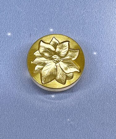 IL NEGOZIO DELLA MAMMA DI CLE -COLLEZIONE LA STORIA DI NATALE IN CERCA DI NOME -SIGILLO CERALACCA 2,5 CM  POINSETTIA