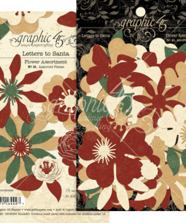 Graphic 45 Letters to Santa Flower Assortment