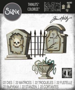 Sizzix Thinlits Colorize by Tim Holtz Graveyard (22pcs)