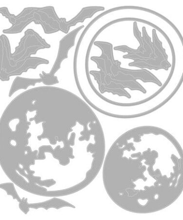 Alternative view of usato - Sizzix Thinlits Die by Tim Holtz Moonlight (10pcs) usato nel live 29 ottobre