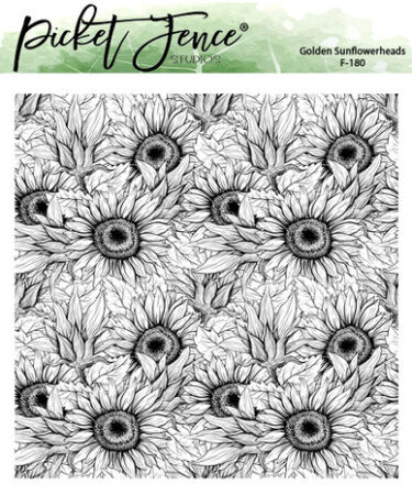 Picket Fence Studios - set di timbri 6x6 - Golden Sunflower Flowerheads