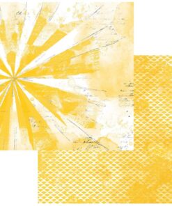 49 and Market  - Collezione Vintage Artistry Sunburst Double-Sided Cardstock 12"X12" - Ray Of Sunshine