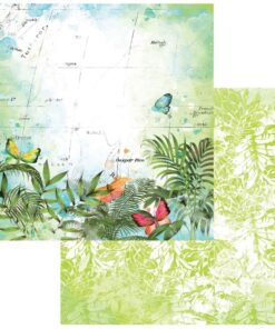 49 and Market  - Collezione Vintage Artistry Sunburst Double-Sided Cardstock 12"X12" - Abask In Paradise