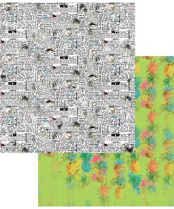 49 and Market  - Collezione Vintage Artistry Sunburst Double-Sided Cardstock 12"X12" - Defining Summer