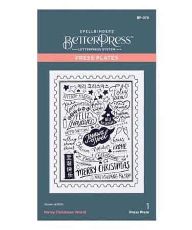 SPELLBINDERS - Merry Christmas World Press Plate