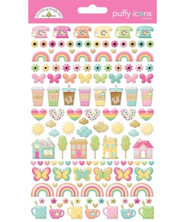 DOODLEBUG - Collezione Hello Again -Puffy Stickers