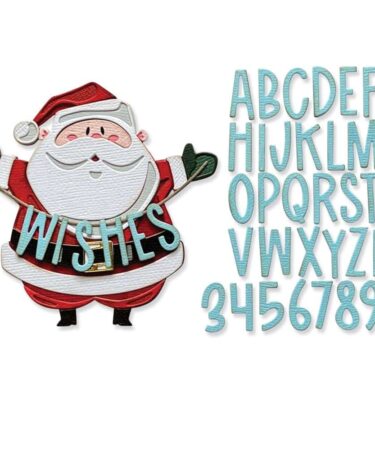 Alternative view of usato - Sizzix Thinlits Colorize by Tim Holtz Santa Greetings (49pcs) USATO NEL LIVE 29 OTTOBRE