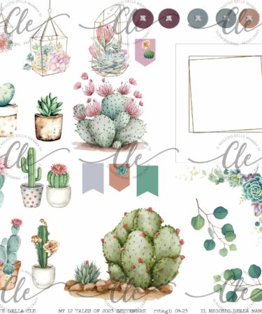 IL NEGOZIO DELLA MAMMA DI CLE - LE CARTE DELLA CLE - MY 12 TALES OF 2023 - SETTEMBRE - FOGLIO 12X12 DI RITAGLIABILI