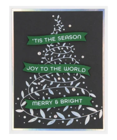 Alternative view of SPELLBINDERS - Comfort & Joy Sentiments Hot Foil Plate & Die Set from the Glimmer for the Holidays Collection
