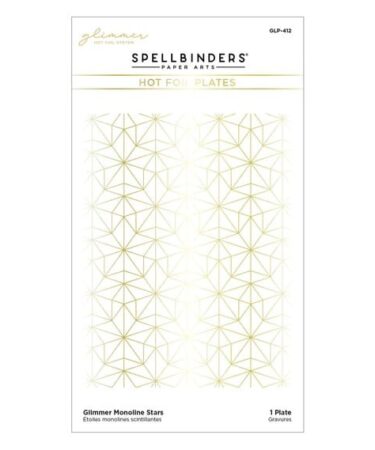 SPELLBINDERS - Glimmer Monoline Stars Hot Foil Plate from the Glimmer for the Holidays Collection