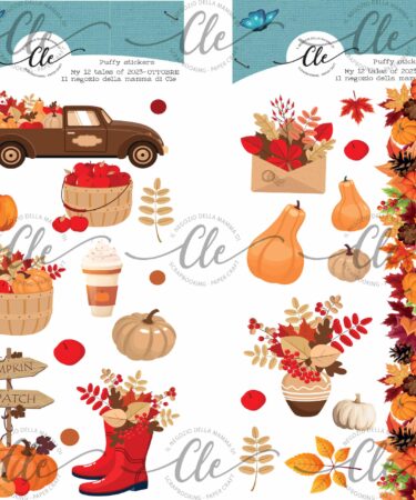 IL NEGOZIO DELLA MAMMA DI CLE - GLI ABBELLIMENTI DELLA CLE - MY 12 TALES OF 2023 - OTTOBRE  - PUFFY STICKERS
