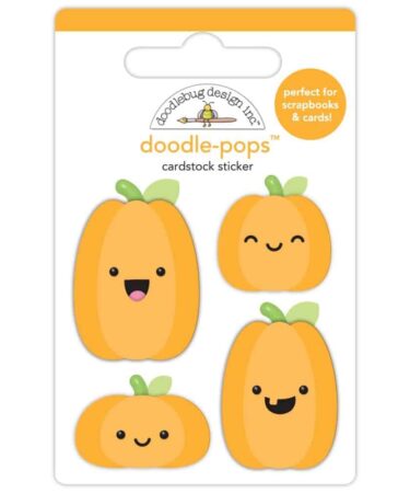 DOODLEBUG - Collezione Sweet & Spooky -  Shaker-Pops 3D Stickers -Pumpkin Pals