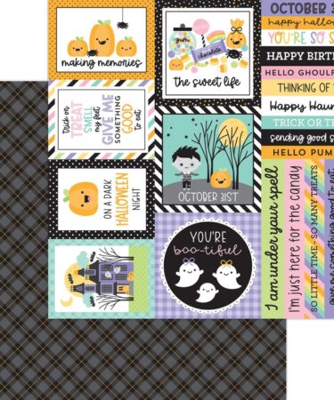 DOODLEBUG - Collezione Sweet & Spooky - Double-Sided Cardstock 12"X12 - Hallo-weave